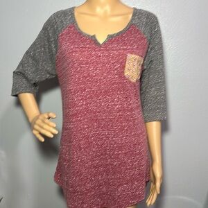FSU 3/4 Length Sleeve Pocket Baseball Style Tee